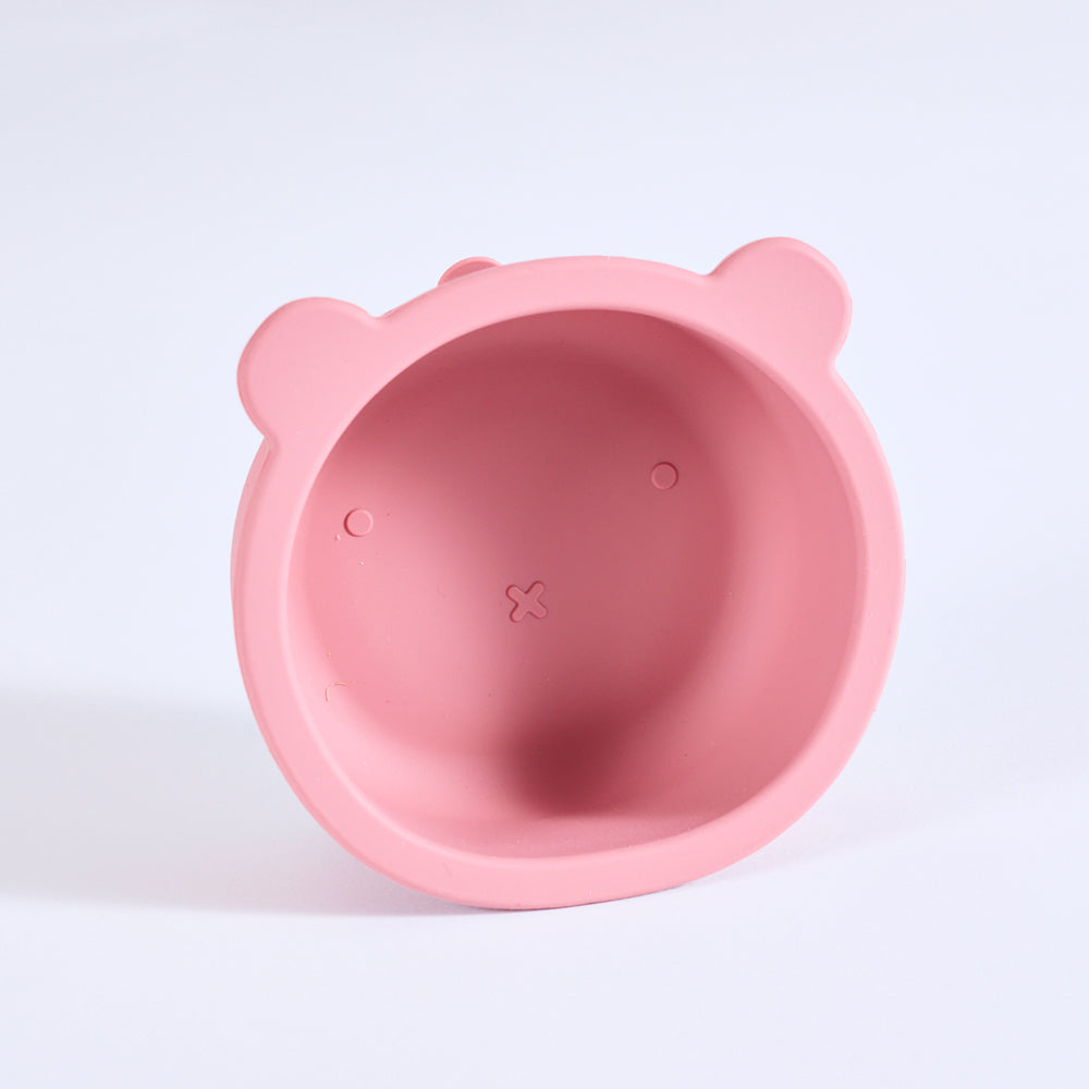 Milk Addict Silicone Bear Bowl Mauve