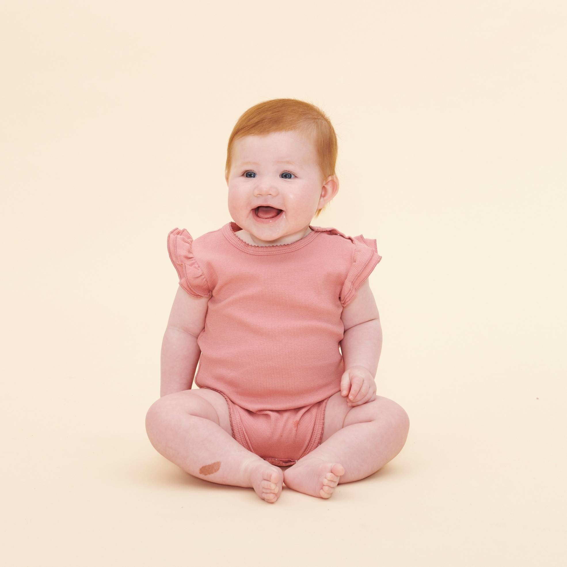 Milk Addict Flutter Suit - Dusty Pink