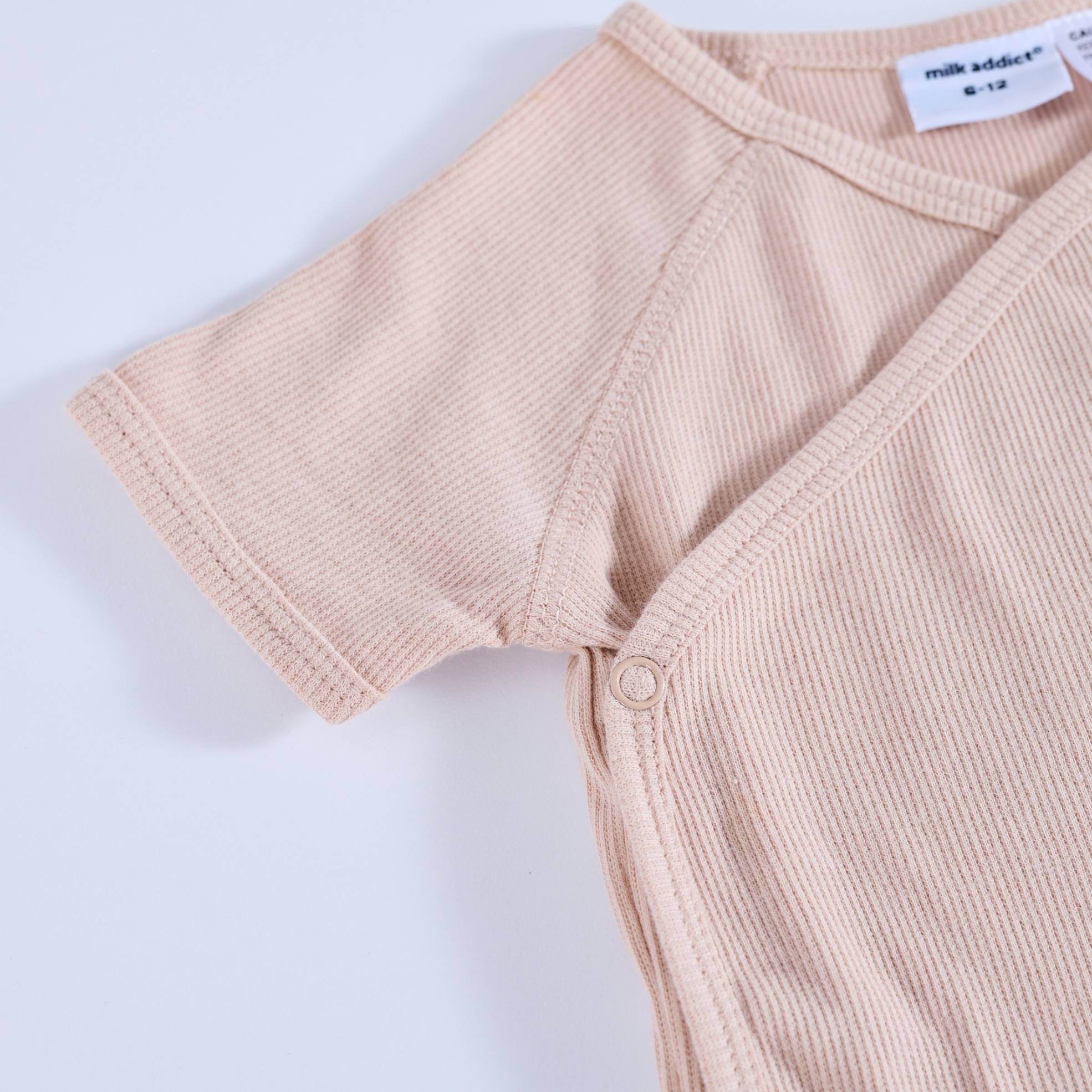 Milk Addict Kimono Bodysuit - Almond