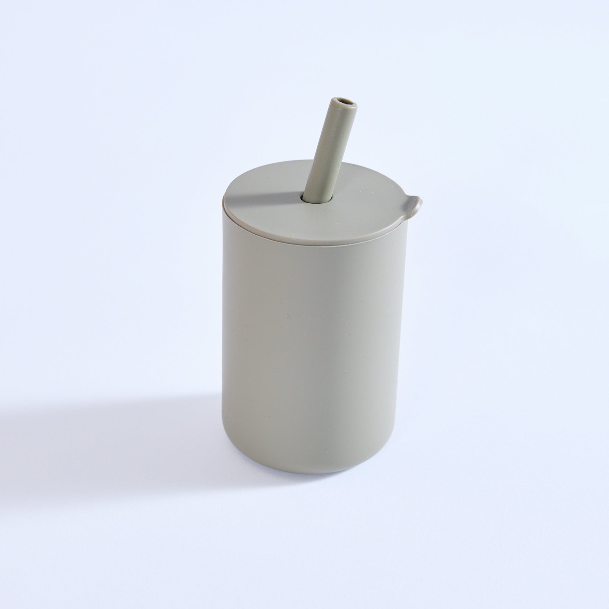 Milk Addict Silicone Cup And Straw Set Sage