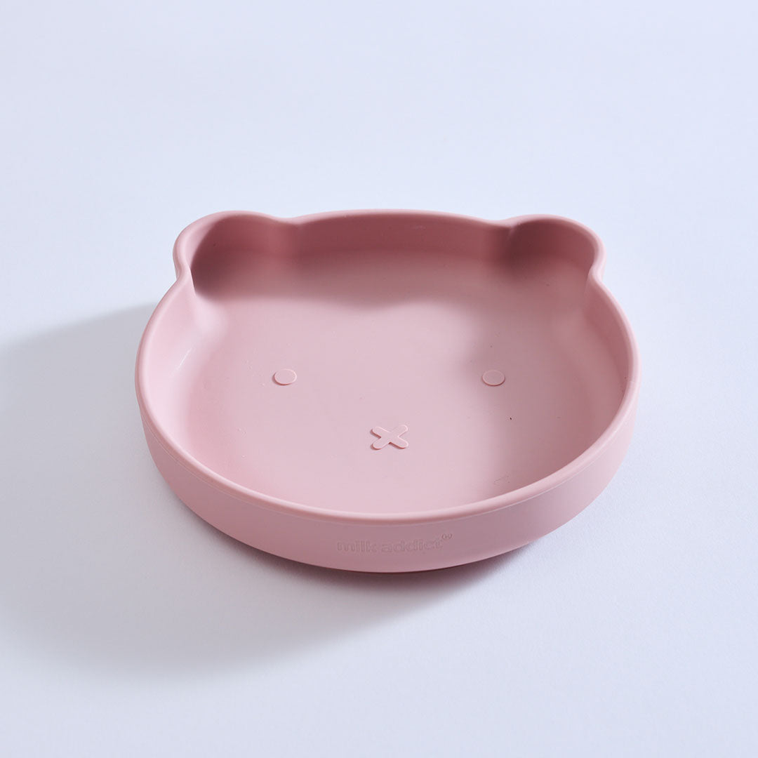 Milk Addict Silicone Bear Suction Plate Mauve