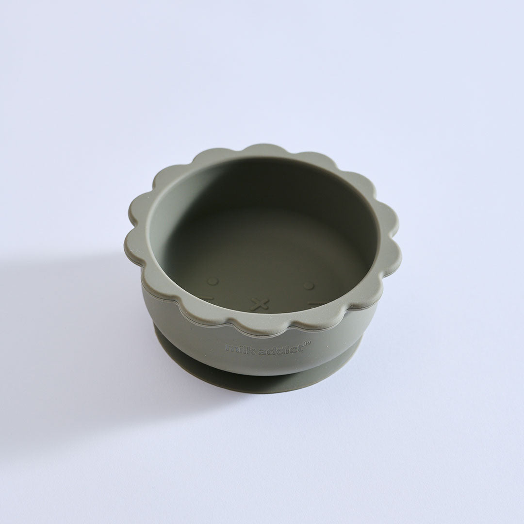 Milk Addict Silicone Lion Bowl Sage