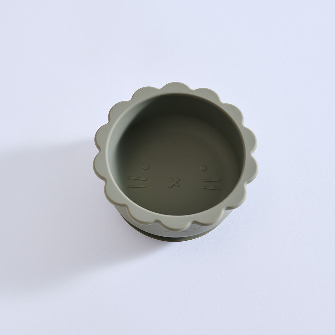 Milk Addict Silicone Lion Bowl Sage