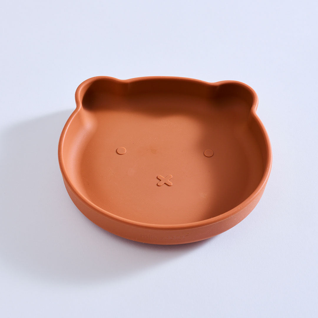 Milk Addict Silicone Bear Suction Plate Sienna